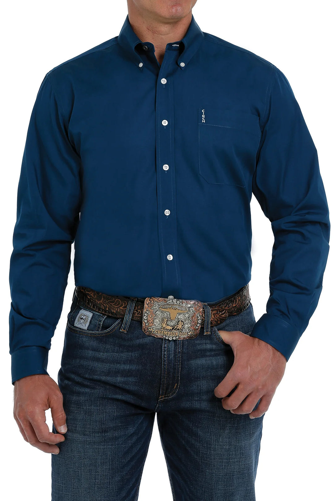 Cinch - Mens Solid Navy Modern Fit Arena Shirt
