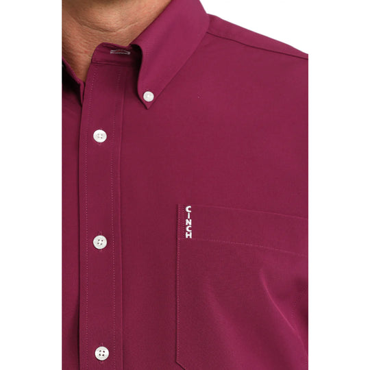 Cinch - Men’s Solid Purple Button-Down Western Shirt