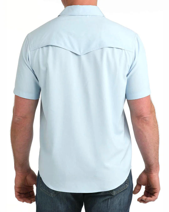 Cinch - Men's Light Blue Arena Flex Camp S/S Shirt