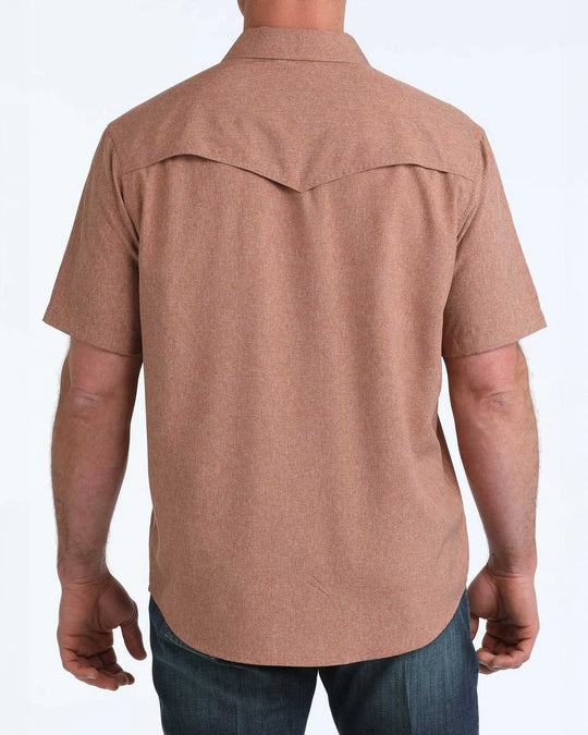 Cinch - Men's Brown Arena Flex Camp S/S Shirt