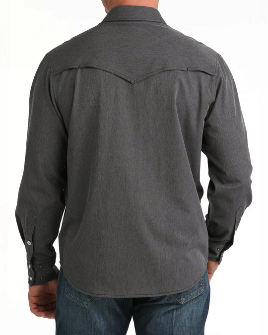 Cinch - Men's Black Stretch Ripstop Camp Arena Shirt