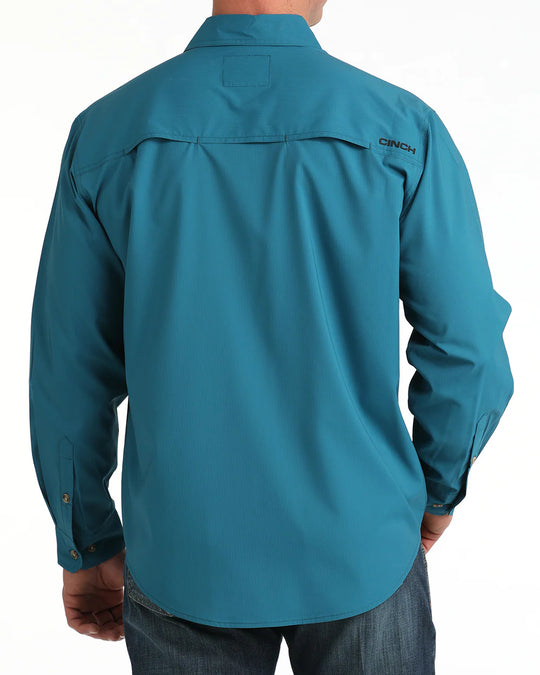Cinch - Men’s Teal Arenaflex Button-Down Western Shirt