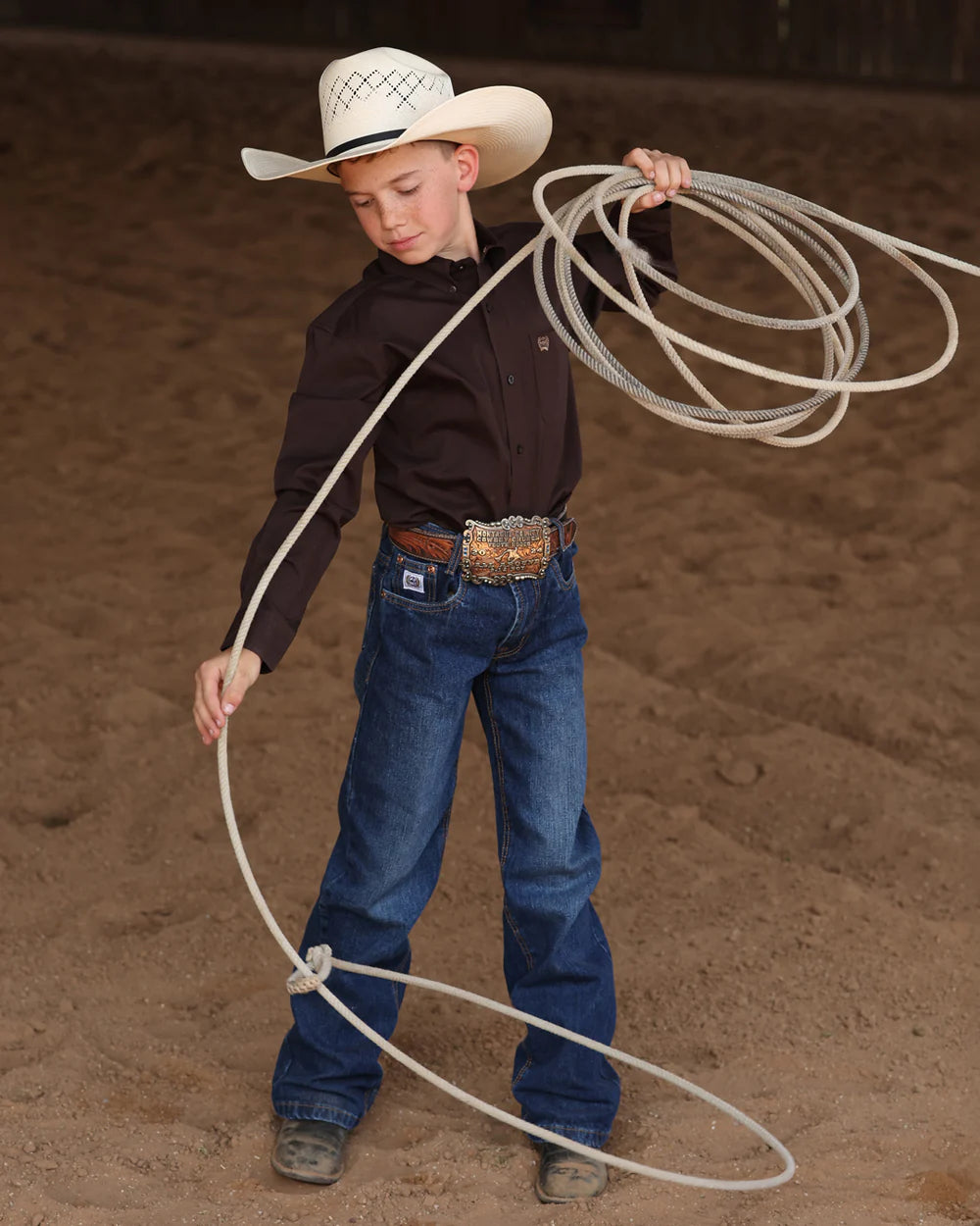 Cinch - Toddler Solid Brown Arena Shirt