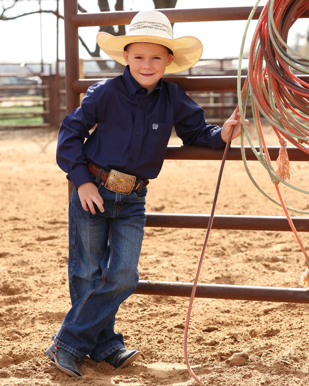 Cinch - Kids Navy Ned Arena Shirt