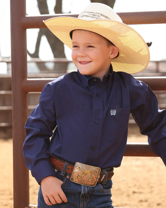 Cinch - Kids Navy Ned Arena Shirt