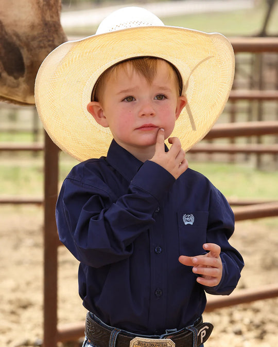 Cinch - Boys Toddler Navy Ned Arena Shirt
