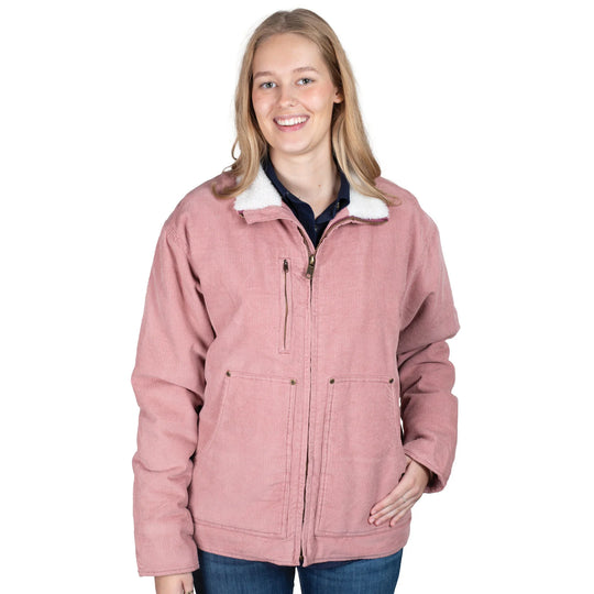 Just Country - Women's Diamantina Sherpa Corduroy Jacket Dusty Pink