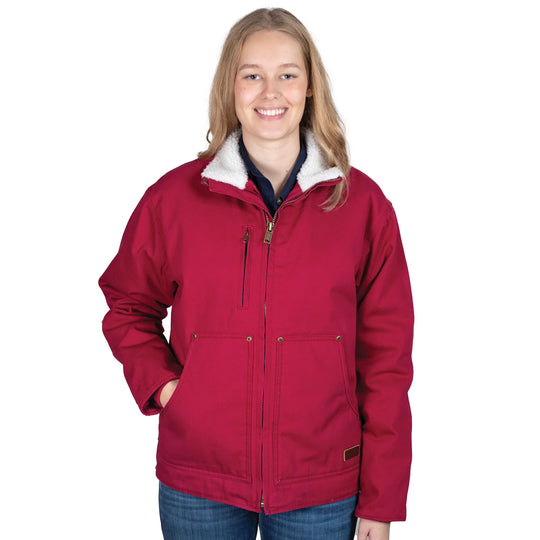 Just Country - Women's Diamantina Sherpa Jacket Very Berry