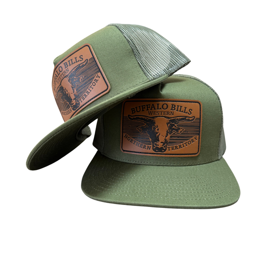 BBWS - Olive Scrub Bull Flat Cap