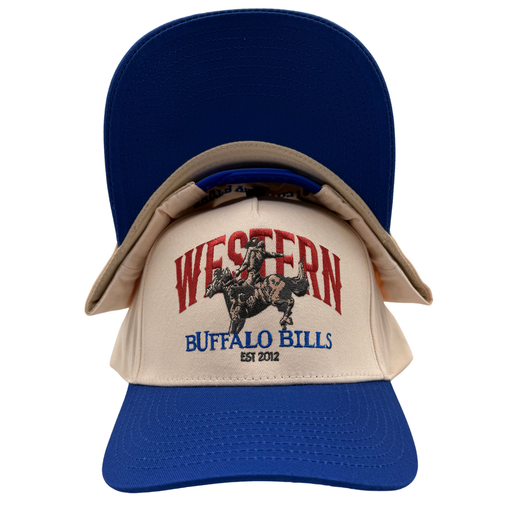 BBWS - Royal Blue Retro Cowboy Full Fabric Cap