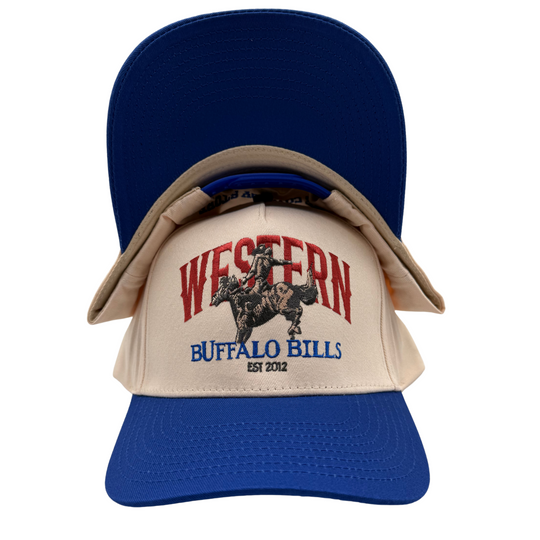 BBWS - Royal Blue Retro Cowboy Full Fabric Cap