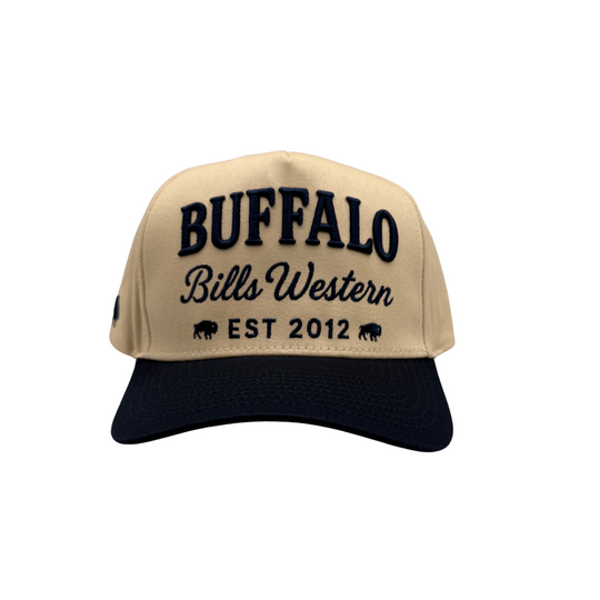 BBWS - Cream/Navy Buffalo Retro Full Fabric Cap