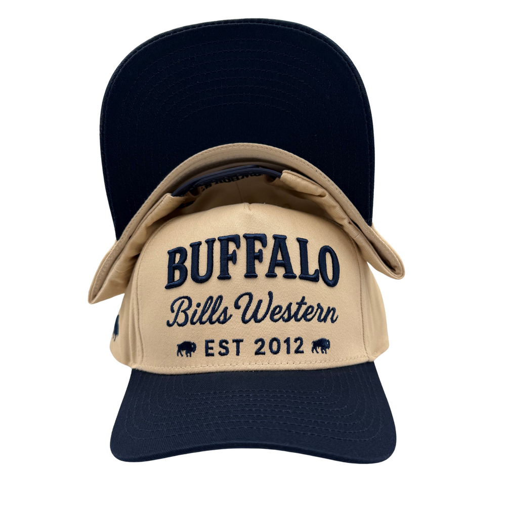BBWS - Cream/Navy Buffalo Retro Full Fabric Cap