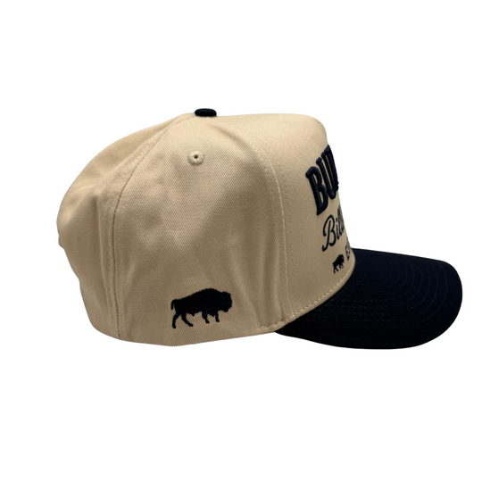 BBWS - Cream/Navy Buffalo Retro Full Fabric Cap