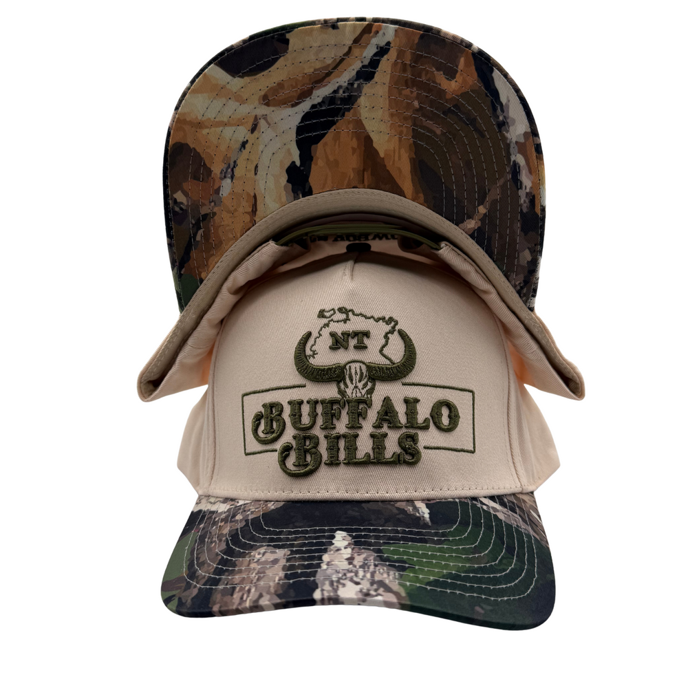 BBWS - Cream/Mossy Oak Retro NT Logo Full Fabric Cap