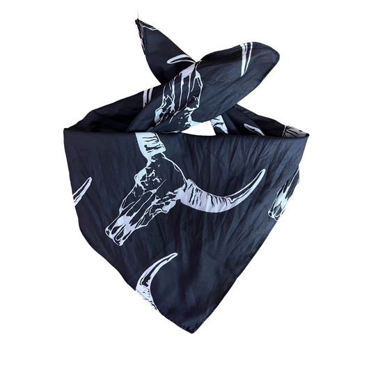 Wild Rag - Black Skull Small