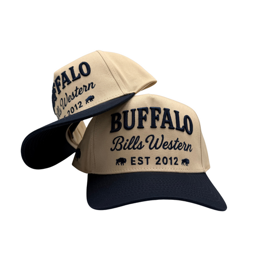 BBWS - Cream/Navy Buffalo Retro Full Fabric Cap