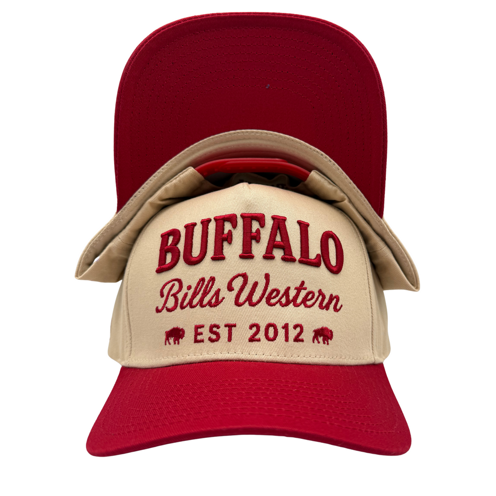 BBWS - Cream/Red Buffalo Retro Full Fabric Cap