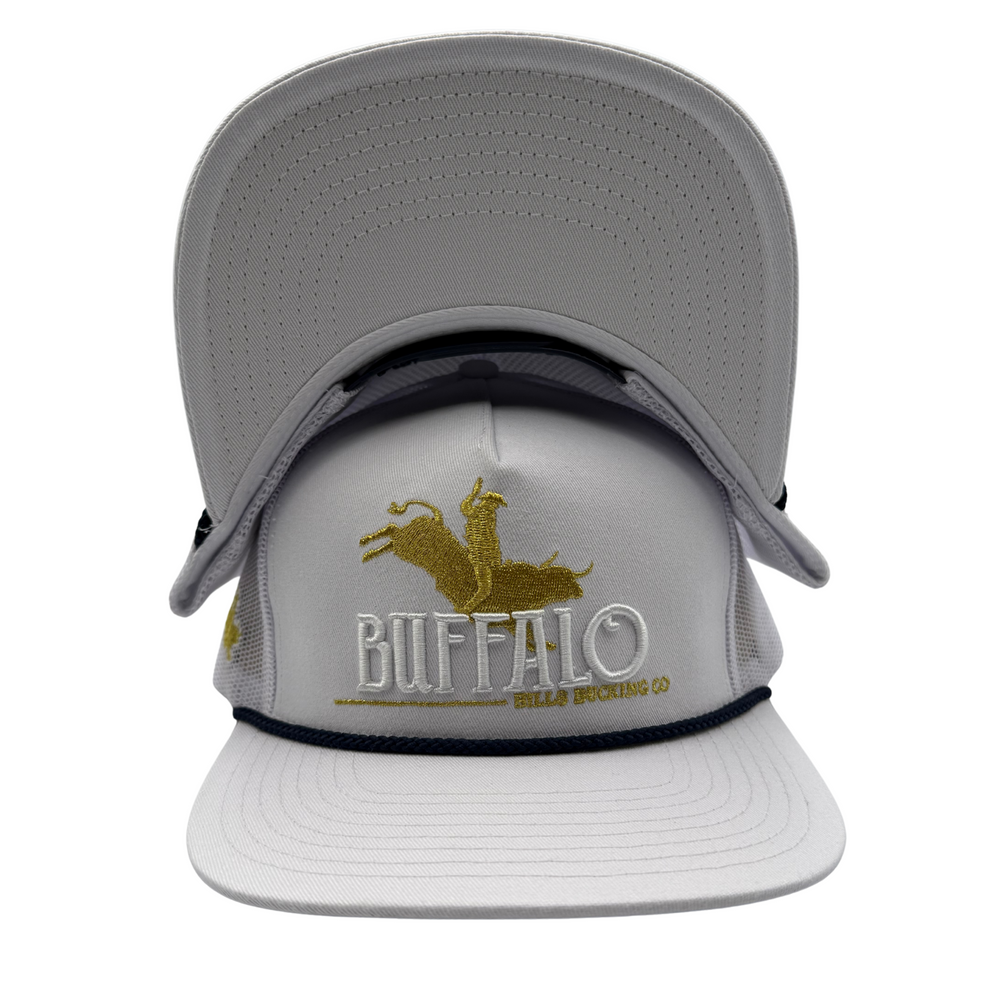 BBWS - White Bucking Bull Flat Cap