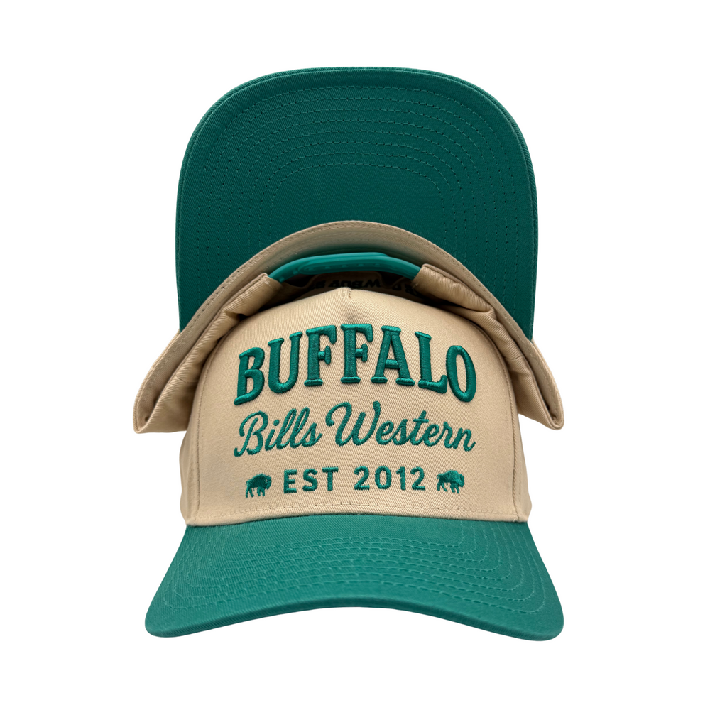 BBWS - Cream/Turquoise Buffalo Retro Full Fabric Cap