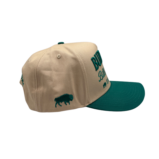 BBWS - Cream/Turquoise Buffalo Retro Full Fabric Cap
