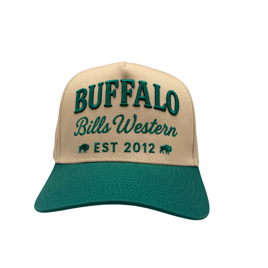 BBWS - Cream/Turquoise Buffalo Retro Full Fabric Cap