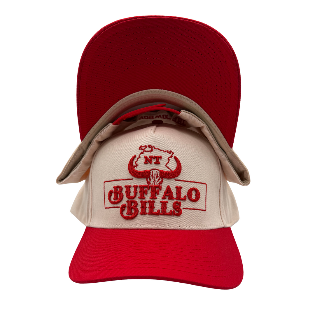 BBWS - Cream/Red Retro NT Logo Full Fabric Cap