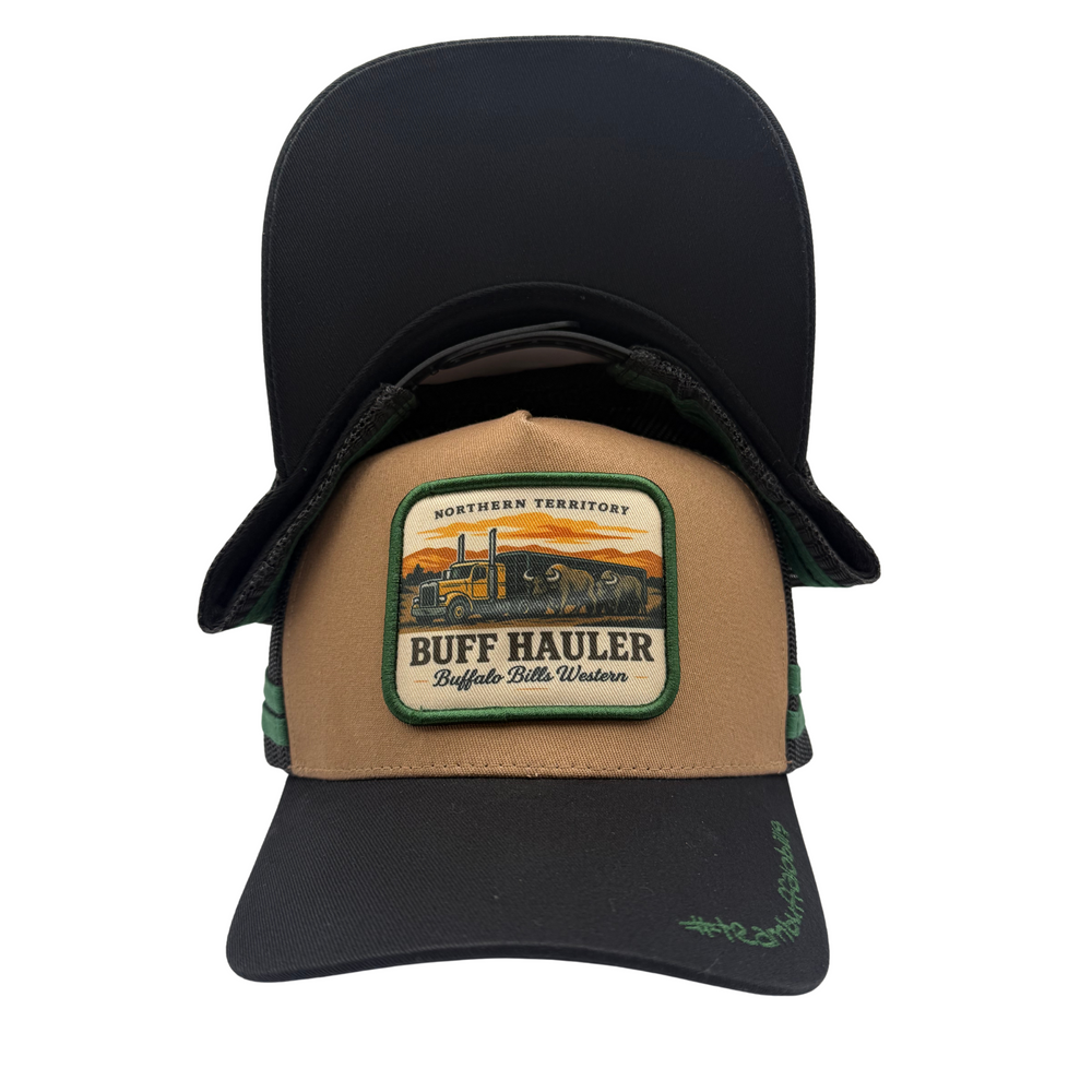 BBWS - Blk/Tan Buff Hauler Trucker Cap