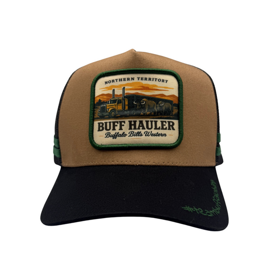 BBWS - Blk/Tan Buff Hauler Trucker Cap
