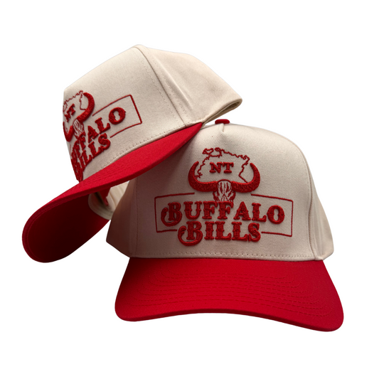 BBWS - Cream/Red Retro NT Logo Full Fabric Cap