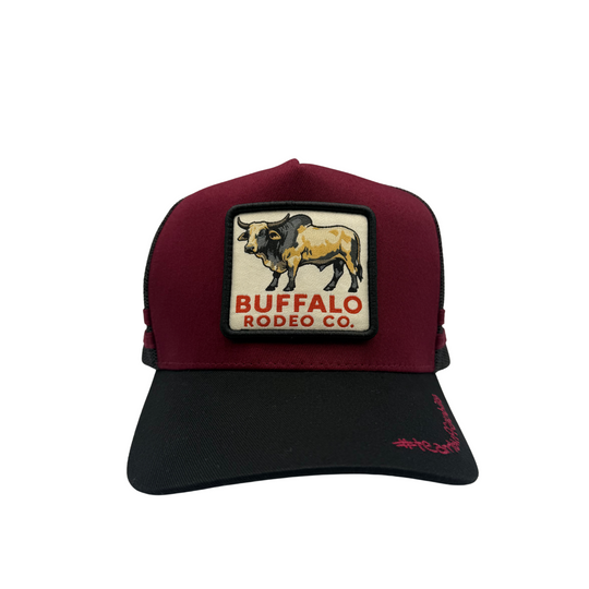 BBWS - Maroon Brahma Rodeo Co Trucker Cap