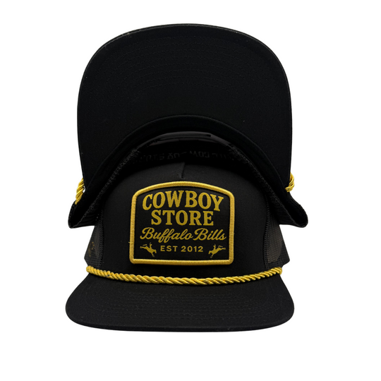 BBWS - Black Cowboy Store Retro Flat Cap