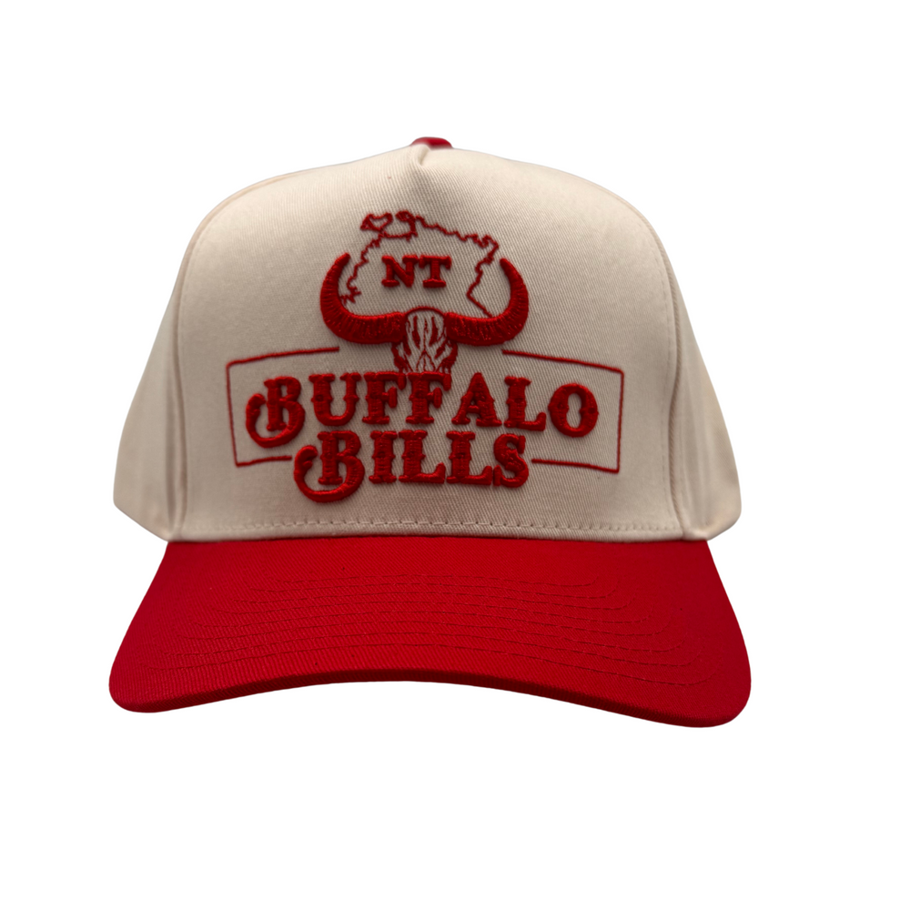 BBWS - Cream/Red Retro NT Logo Full Fabric Cap