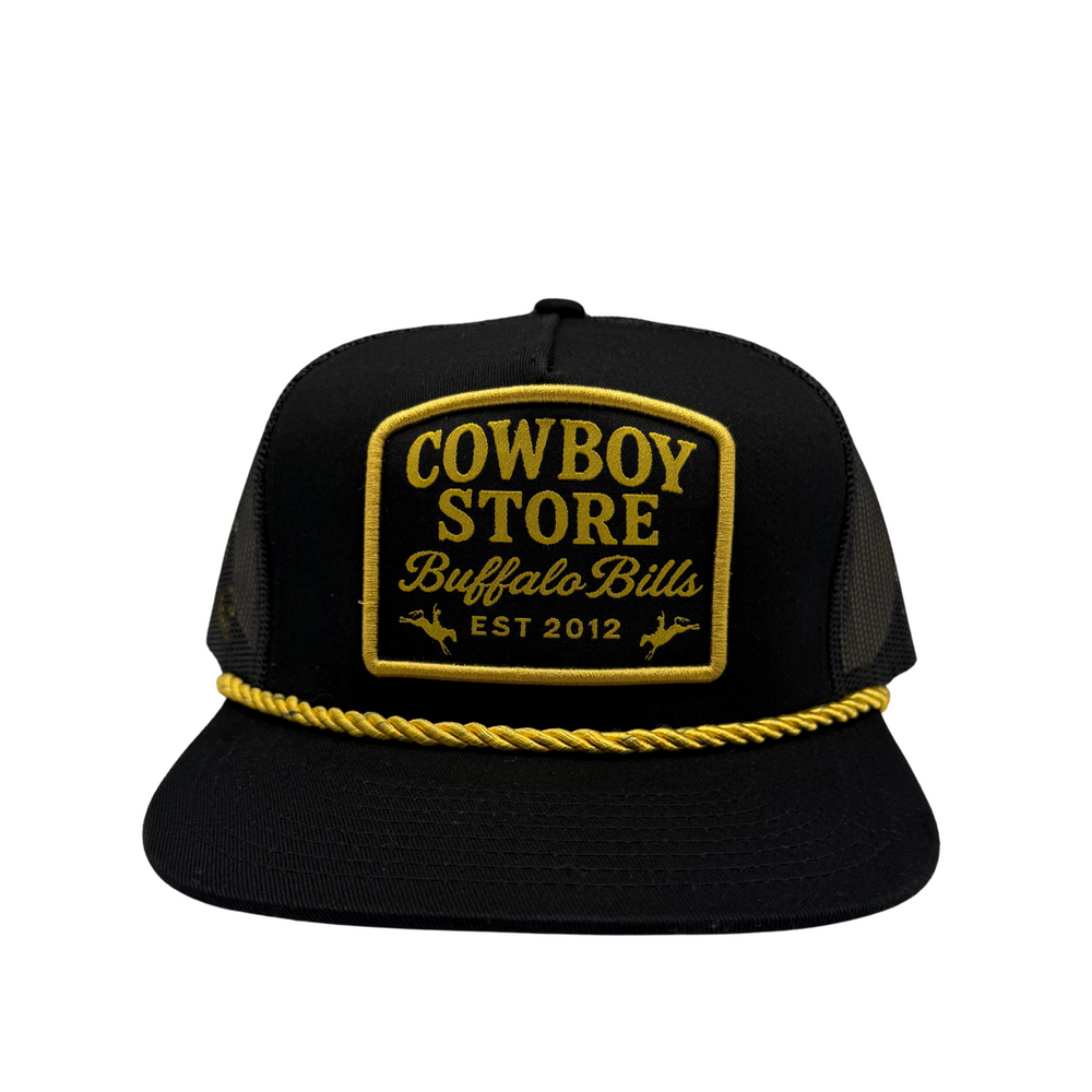 BBWS - Black Cowboy Store Retro Flat Cap