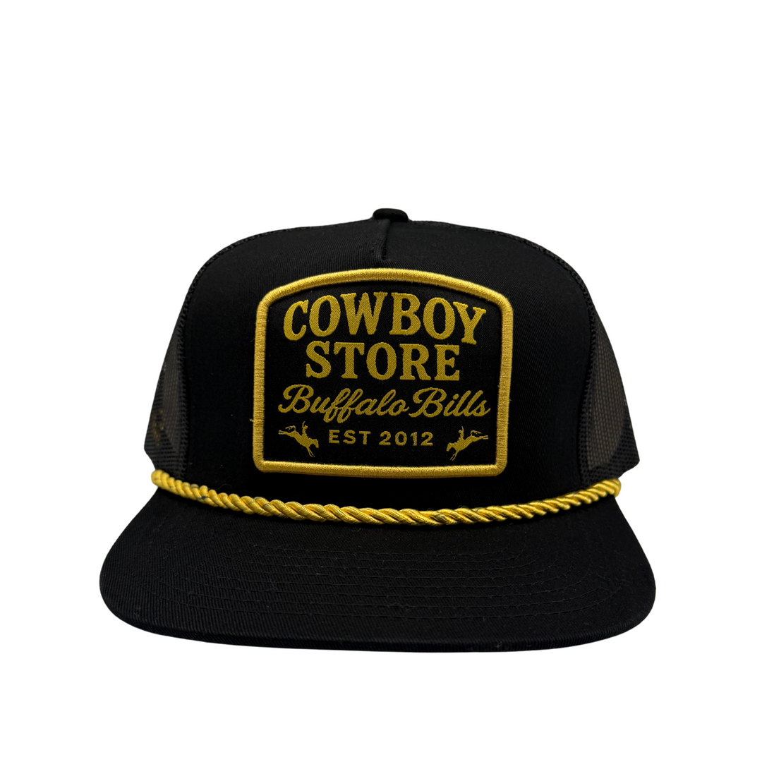 BBWS - Black Cowboy Store Retro Flat Cap