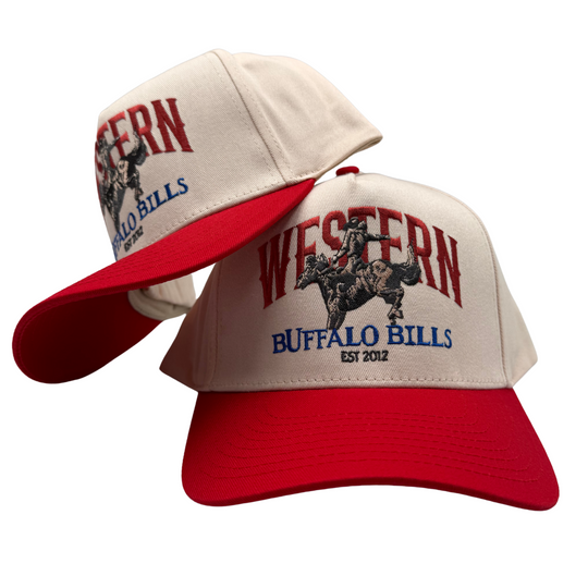BBWS - Red Retro Cowboy Full Fabric Cap