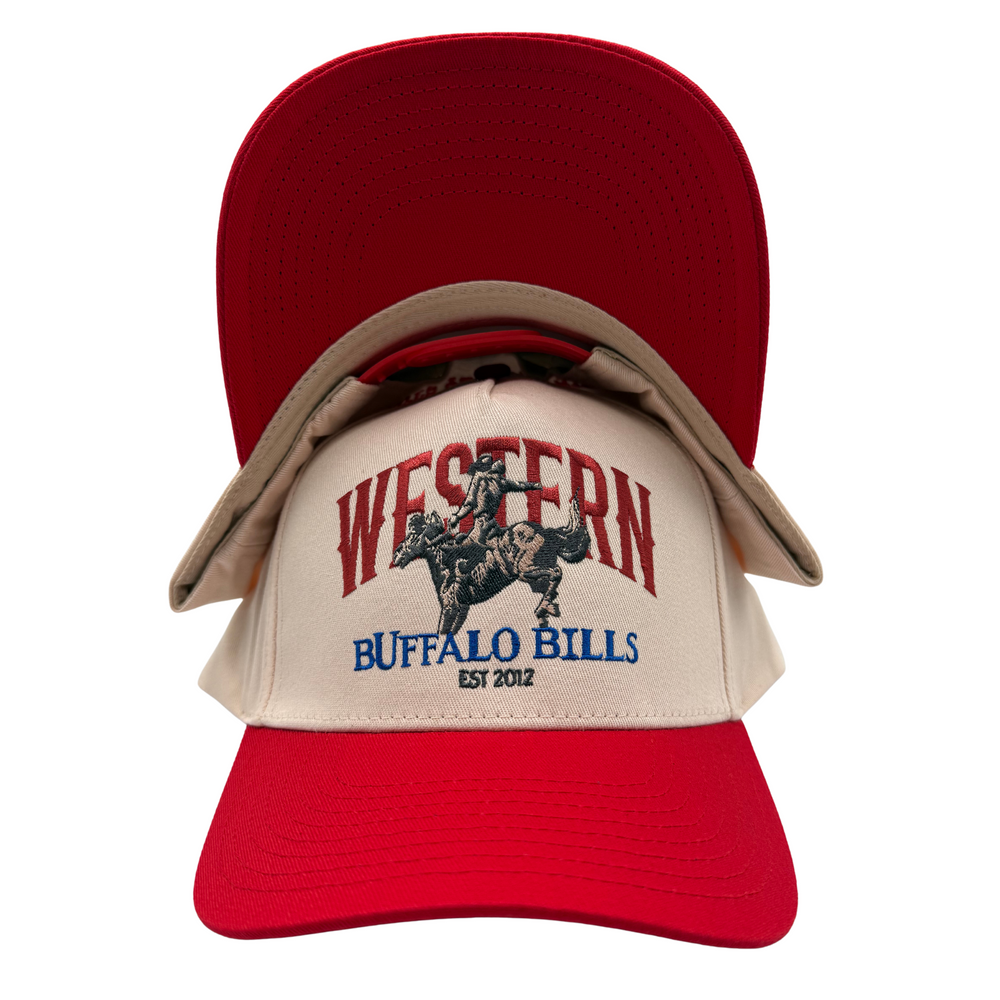 BBWS - Red Retro Cowboy Full Fabric Cap