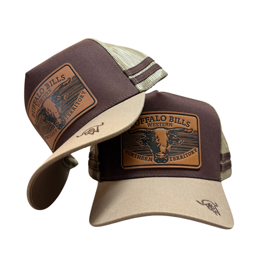 BBWS - Brown/Tan Scrub Bull Trucker Cap