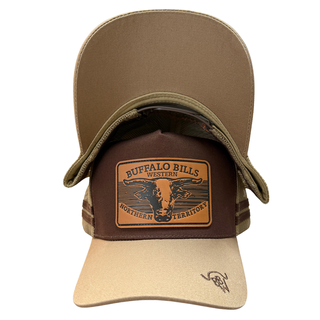 BBWS - Brown/Tan Scrub Bull Trucker Cap