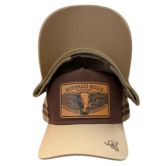BBWS - Brown/Tan Scrub Bull Trucker Cap