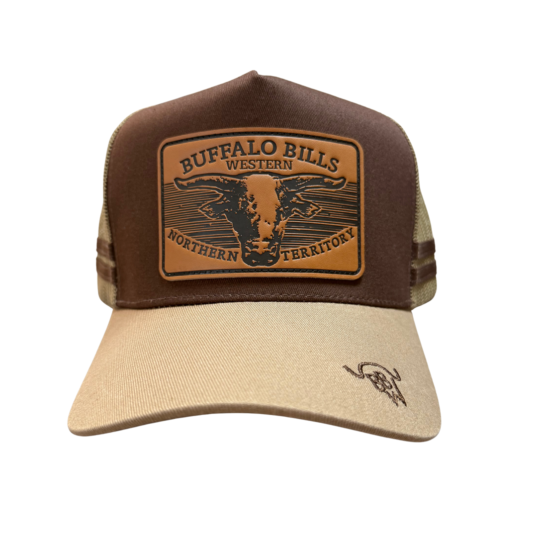 BBWS - Brown/Tan Scrub Bull Trucker Cap