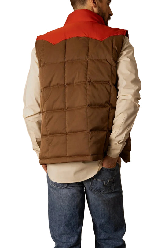 Kimes Ranch - Men's Muir Trail Vest Brown/Red