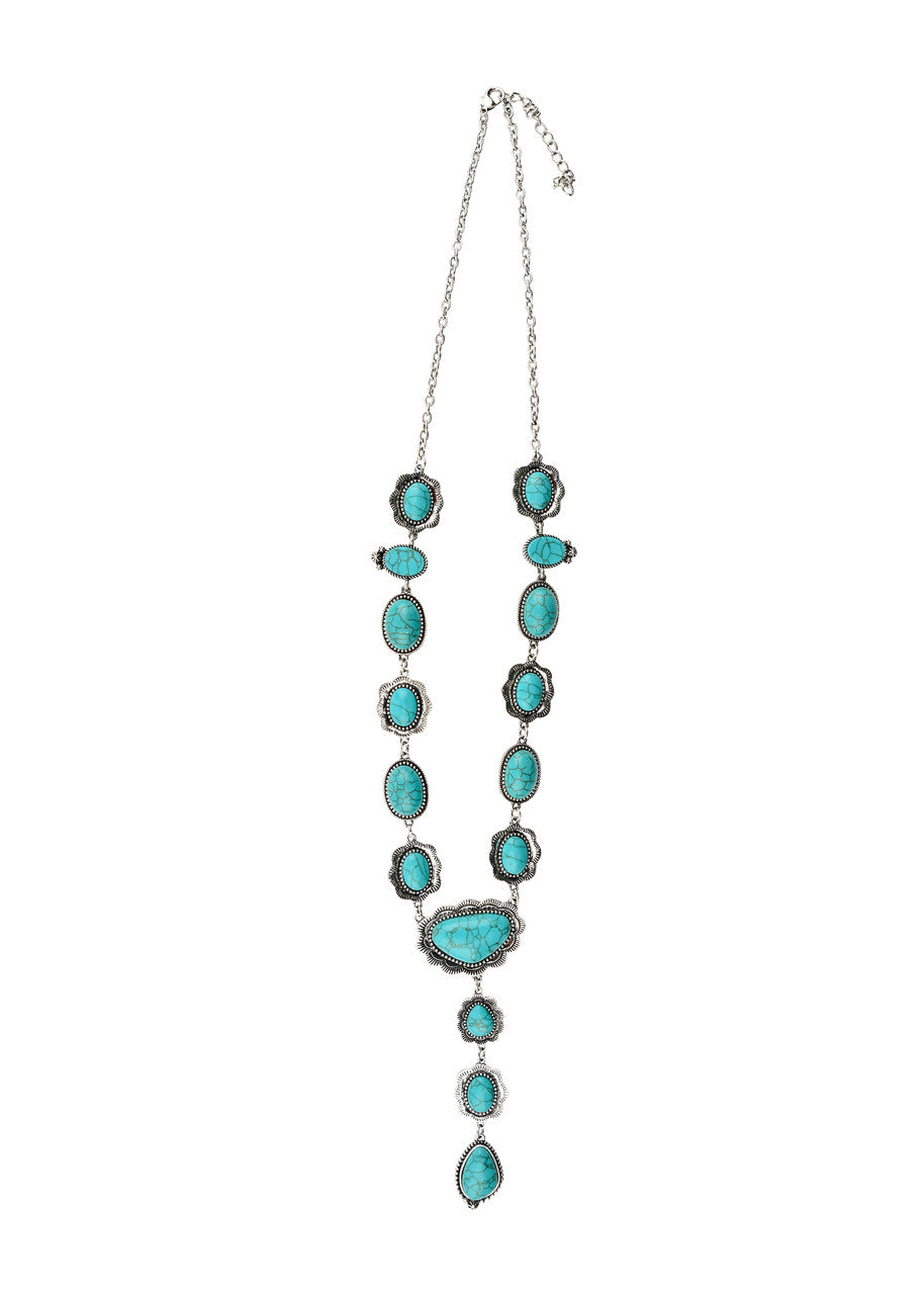 West & Co - Turquoise & Coral Lariat Necklace at Buffalo Bills Western ...