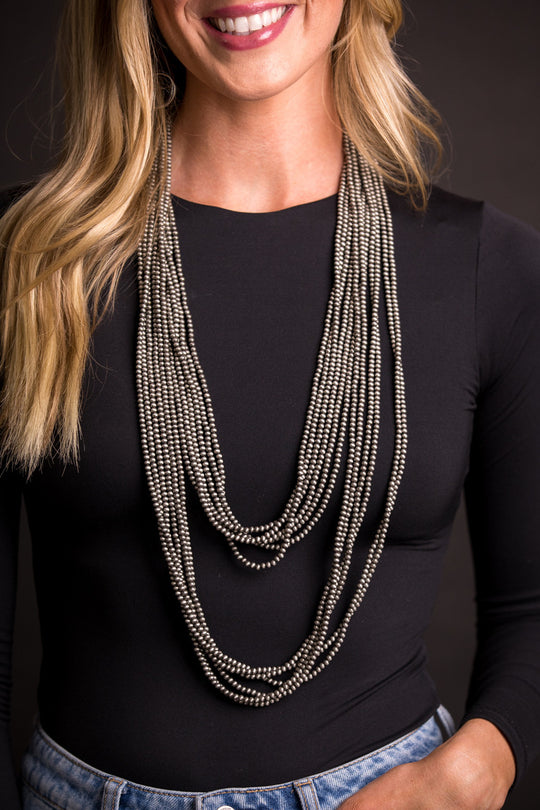 West & Co - 6 Strand faux Navajo Pearl Necklace