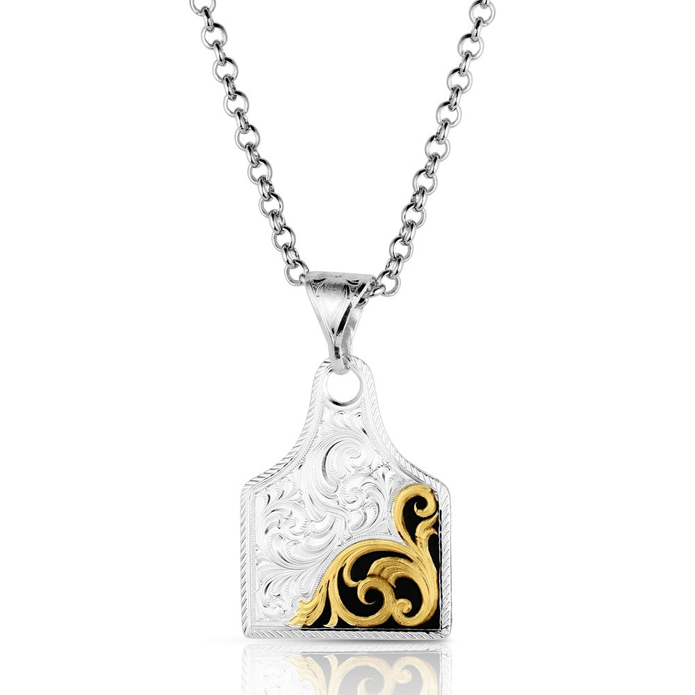 Montana Silversmith - Rural Route Cow Tag Necklace