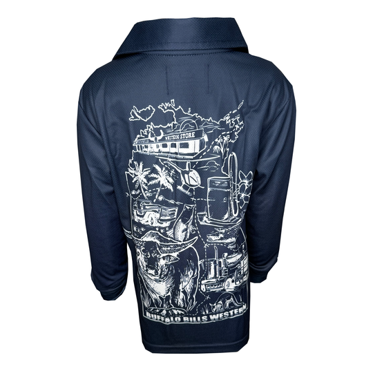 BBWS - Kids Navy NT Map Fishing Shirt