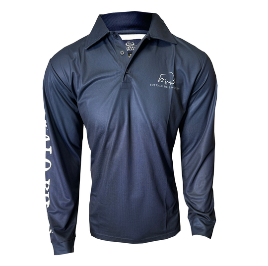 BBWS - Mens Navy NT Map Fishing Shirt