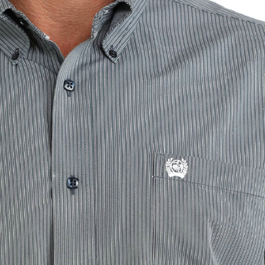 Cinch - Mens Jett Navy Pinstripe Arena Shirt