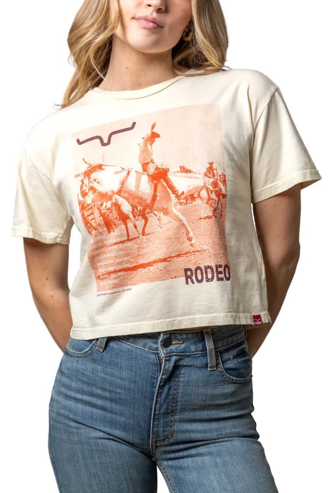 Kimes Ranch - Womens Not Our First Ivory Cropped Tee