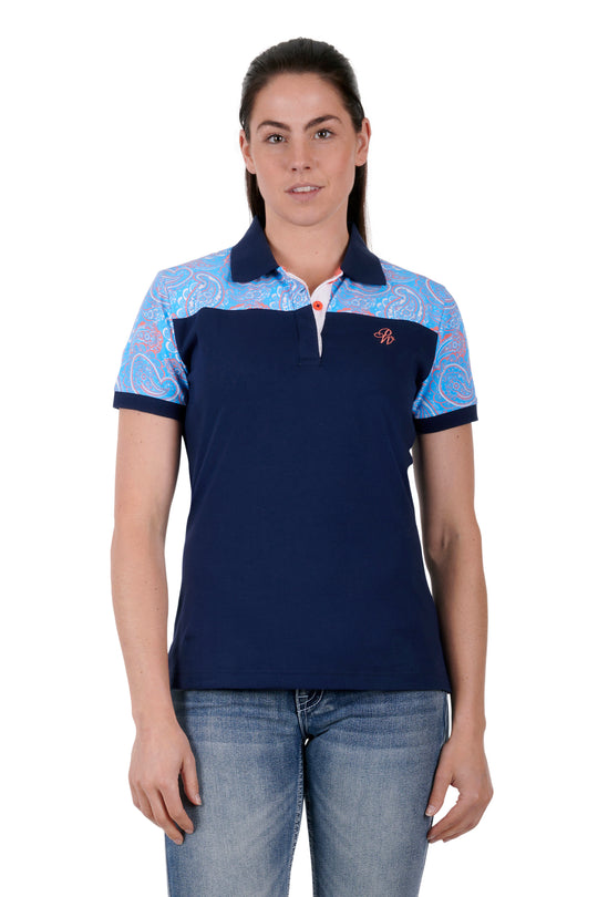 Pure Western - Womens Kelsey Polo Navy